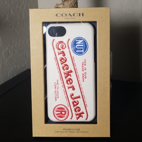 Coach Other - NIB Coach Cracker Jack Leather iPhone 8 Case